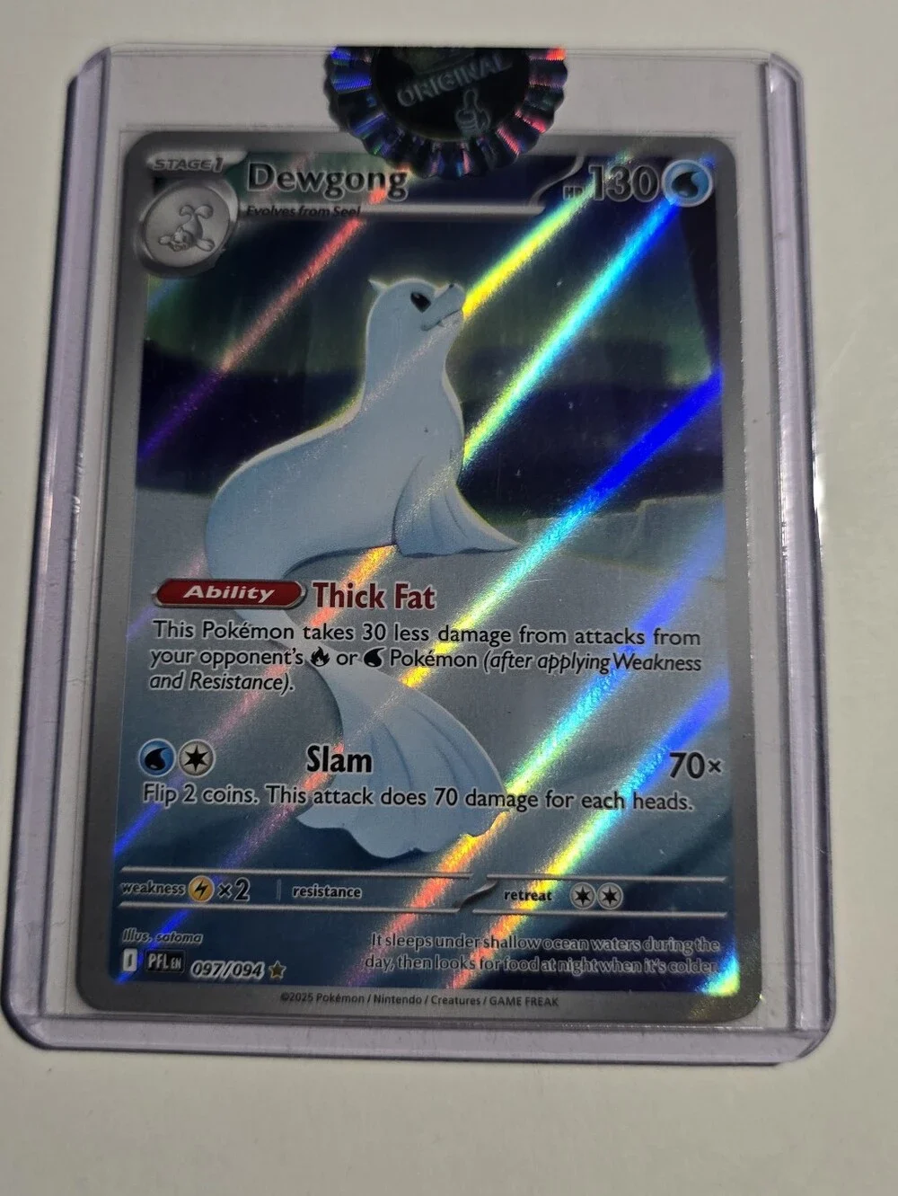Pokemon Dewgong 097/094 Illustration Rare Phantasmal Flames TCG Near Mint IR